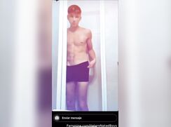 Horny twink in bathroom