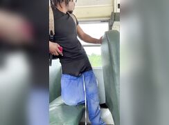 Hot boy on the bus black boys cock