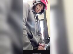 jerking off while working in the drive thru