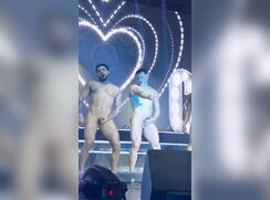muscle nude on stage