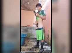 Sucking off the soccer player