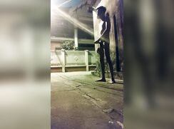 Exhibitionist at night