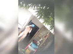 thai boy outdoor shower