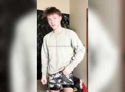 Evan showing off his young, fit body
