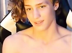 Smaller Cock Twunk Jerks Cock On Webcam