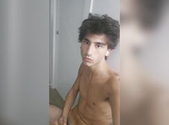 Naked Italian boy jerking
