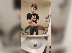 Kinky Twink Cums on the Train