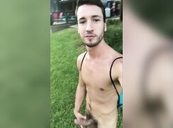# AHC - Naked in a public park and big cumshots