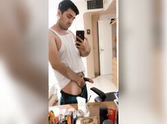 Iranian boy showing his naked body with face