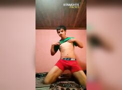 Latino Twink Sensual Bed Striptease