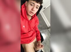# AHC - Teen in red sweater and face cumshots