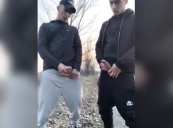 Two Boys Play by Jacking off Together