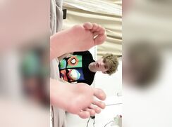 str8 boy shows feett and hole