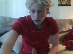 Vintage Long Blond Hair Tattoo Body Rings Lad Uncut wanks off on webcam - AI Enhanced