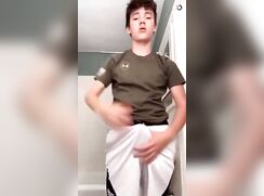 cute boy strips jerks and smacks ass