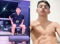 Hottie twink latino tiktoker jerking
