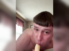 Femboy Joshua Banana Blowjob 19 Year Old