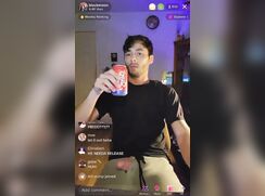 Accidentally showing hard cock on livestream