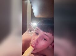 Young Twink Banana Blowjob