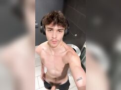 cute dude showing his hot hairy cock