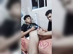 Guy gets sucked and fucked.