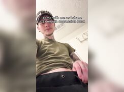 cute dude shave bushy  routine