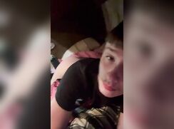 amateur white edgar showing himself