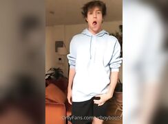 cute urboyboots shoing cock