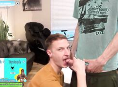 They are sucking each other off on webcam