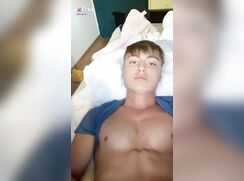 cute fit blonde cumming in his face
