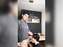 Sucking off a Spanish friend