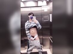 Japanese thrillseeker cums four times