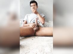 #AHC - Gifted Latino touches himself on the terrace