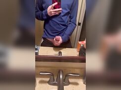 Making a selfie to send to his bf