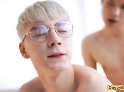 Blond nerd gets fucked