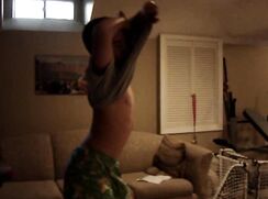 david strips and moans