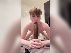 Bbc dildo blowjob exposed