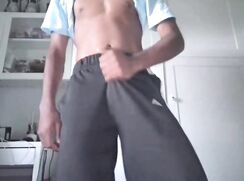 Aussie guy jerking around the house pt1