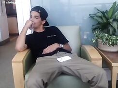 Bouncing phone cock vibrate boner boy