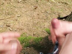 # AHC - Young gay couple cum on each others dick in public!