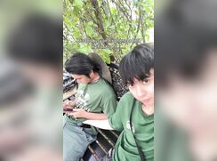 Reaching into his friend's pants, funny, no nudity