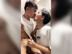 Sucking and nipple play in a public place