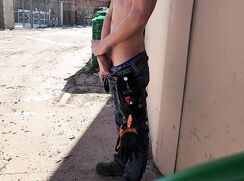 # AHC - Male plays cock on the back road
