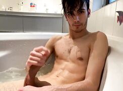 # AHC - Hot Italian boy cums in his bathtub