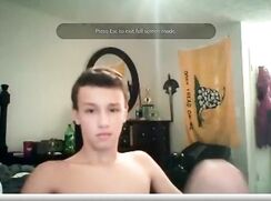 Naked cute boy shows ass and wanks off