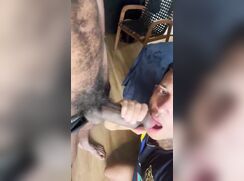 Sucking a hot hairy BBC