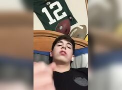 Dirty talk college teen cums