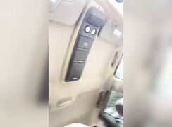 cute tattoed dude driving car hot cumming wanks off