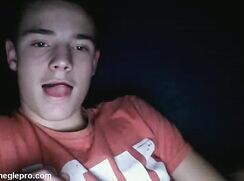 Straight Dark Hair Hot College guy wanks off on Webcam - AI Enhanced