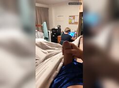 Jacking off while my friend is playing.